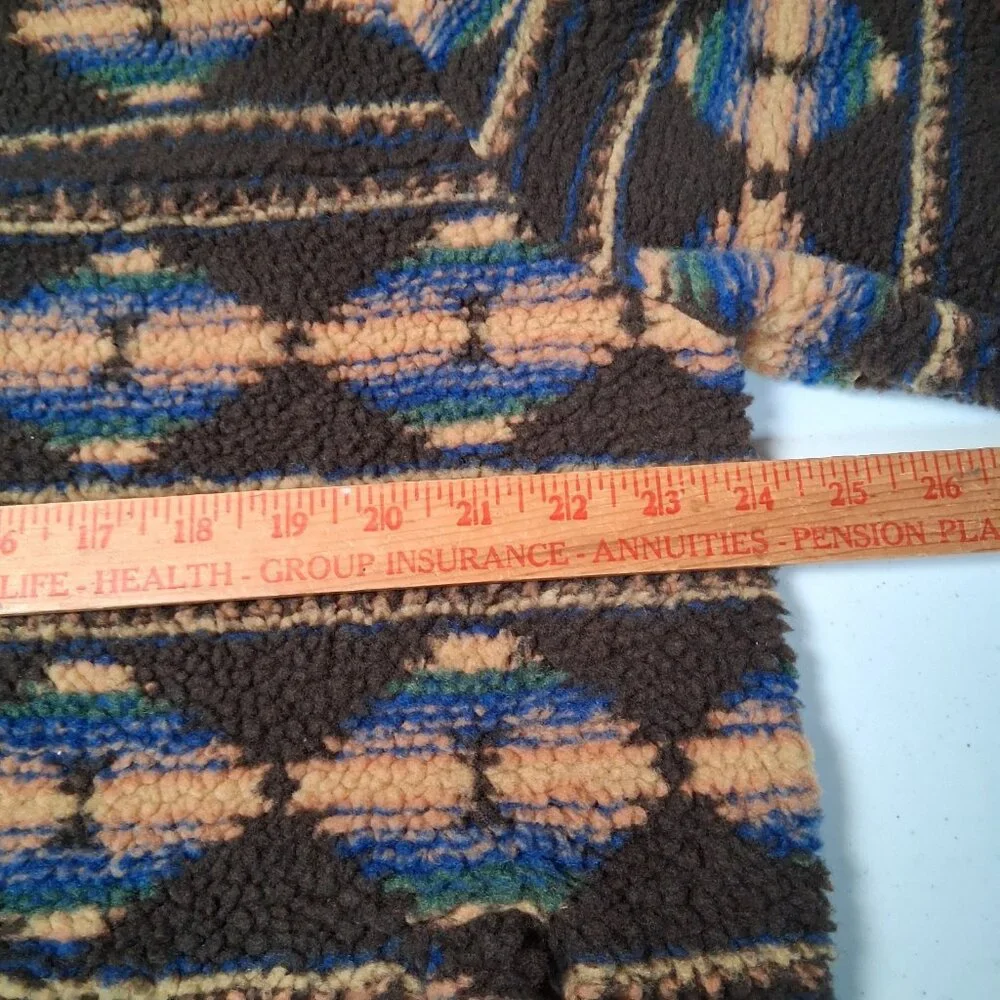 Vintage Horizon Bass Creek Outfitters Fleece Jacket L Pullover Southwest Aztec - Picture 6 of 15